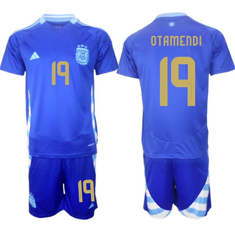 Men 2024-2025 Season Argentina away blue #19 Soccer Jersey